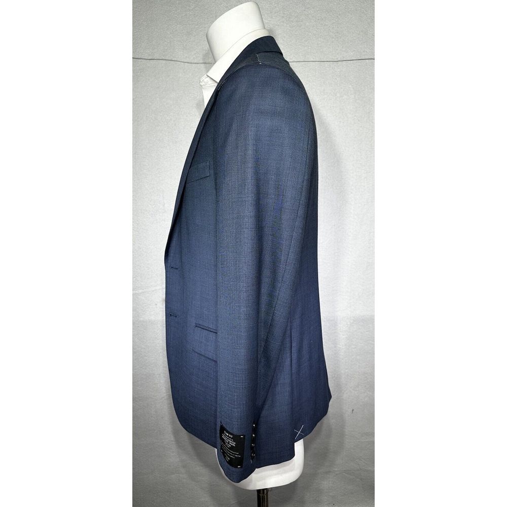 J Crew $450 Ludlow Slim Stretch Suit Jacket Italian Wool Harbor Blue 42R J3272 - Picture 3 of 13